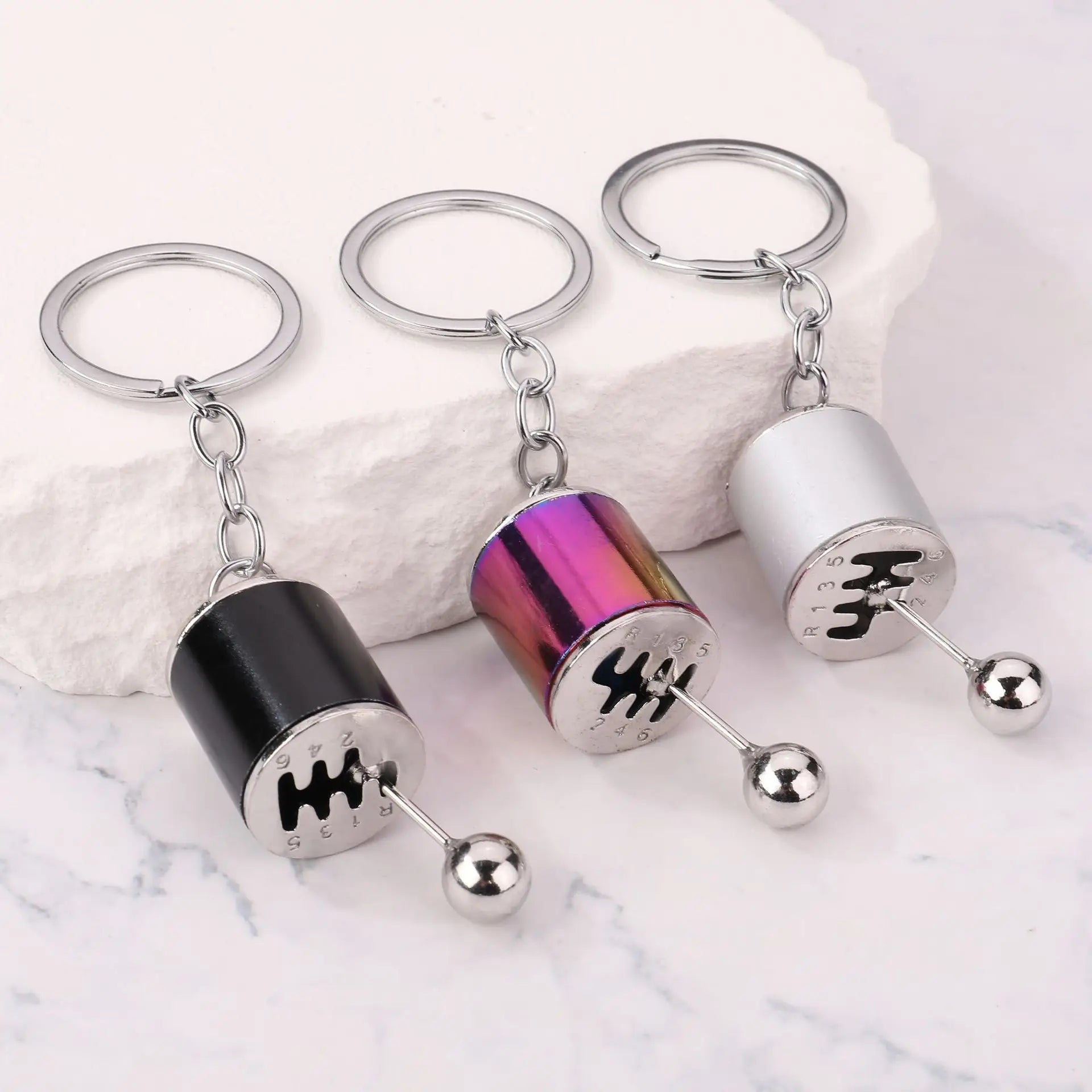 Six Gear Shift Keychain