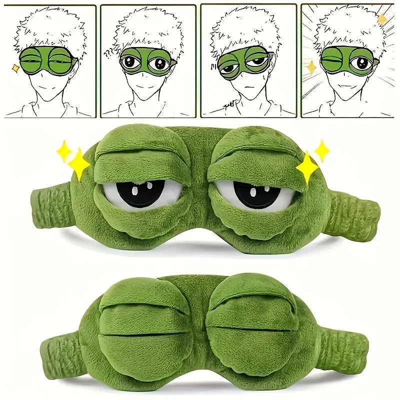 3D Sad Frog Sleep Mask