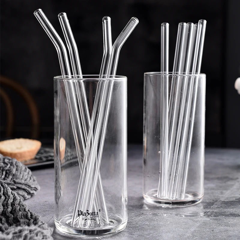 Clear Reusable Glass Straws