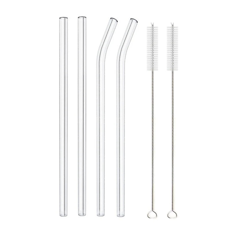 Clear Reusable Glass Straws