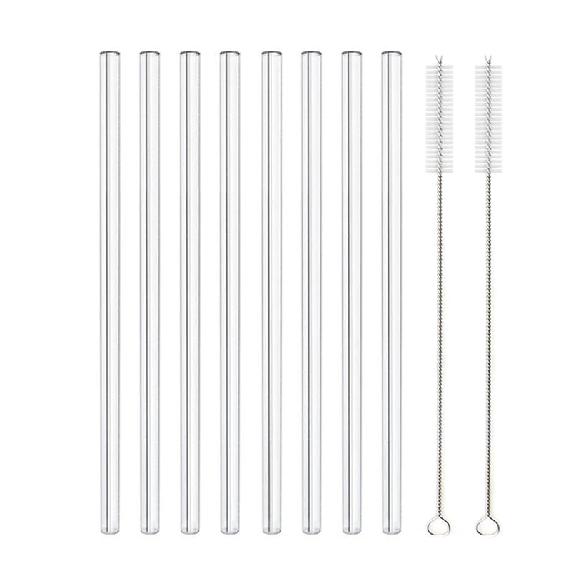 Clear Reusable Glass Straws
