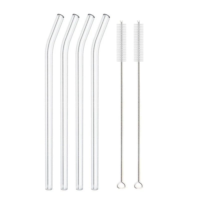 Clear Reusable Glass Straws