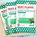 Mint Flavour Dental Floss Picks (50, 150, 450 or 750 Count)