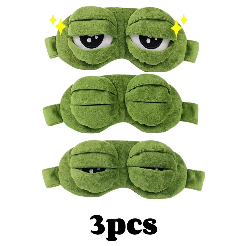 3D Sad Frog Sleep Mask
