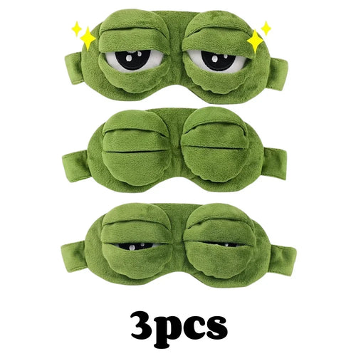 3D Sad Frog Sleep Mask