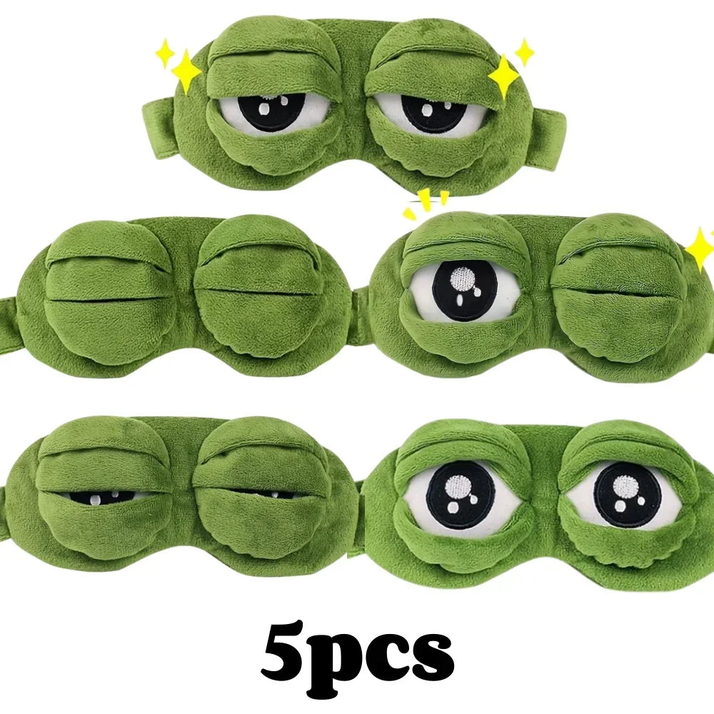3D Sad Frog Sleep Mask