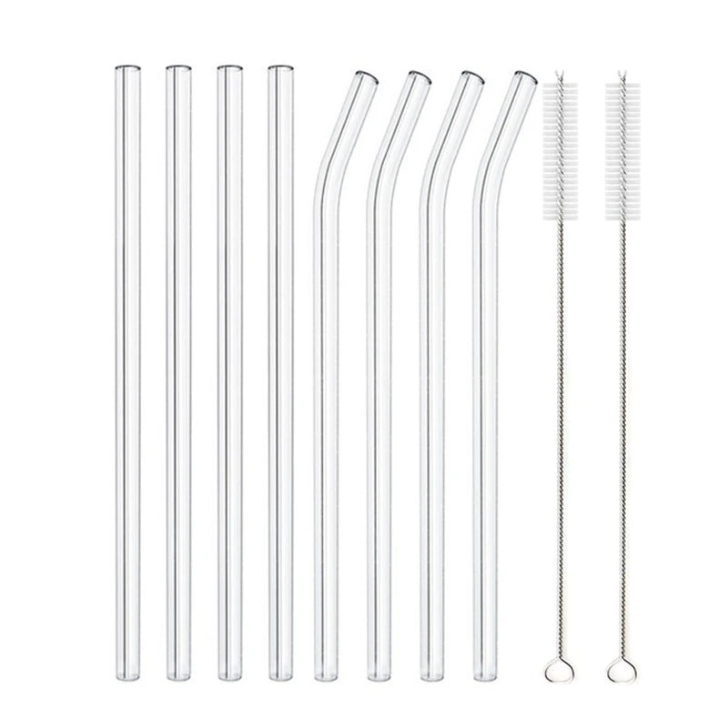 Clear Reusable Glass Straws