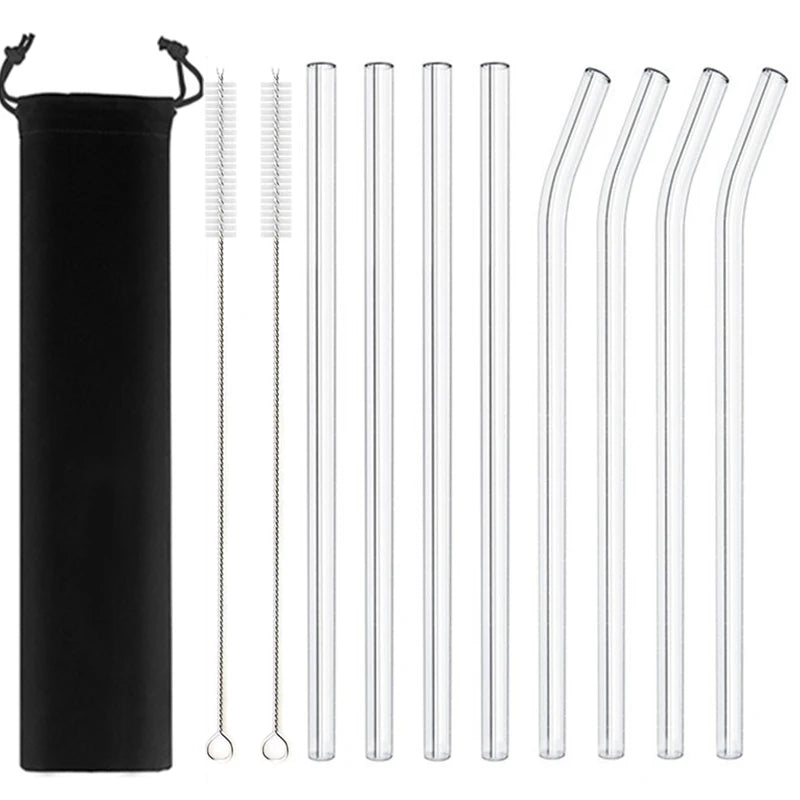 Clear Reusable Glass Straws