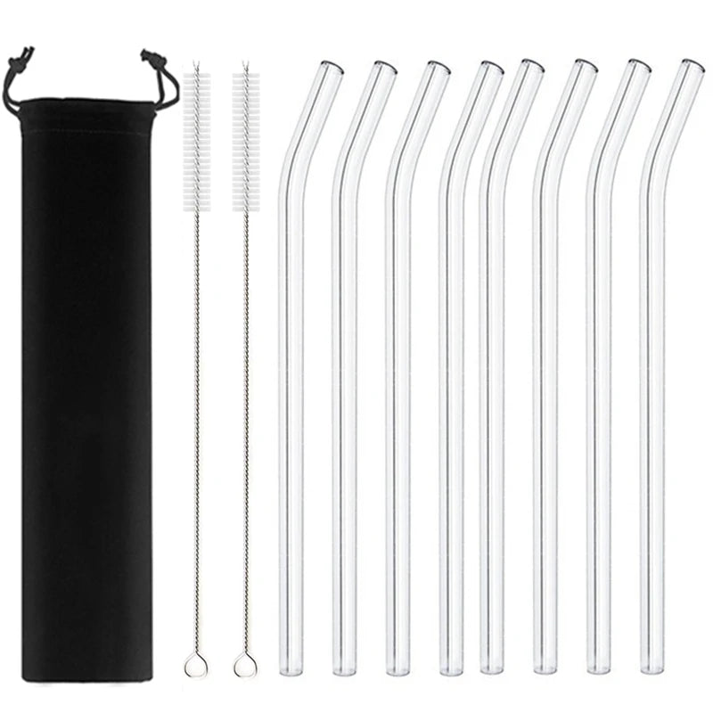 Clear Reusable Glass Straws