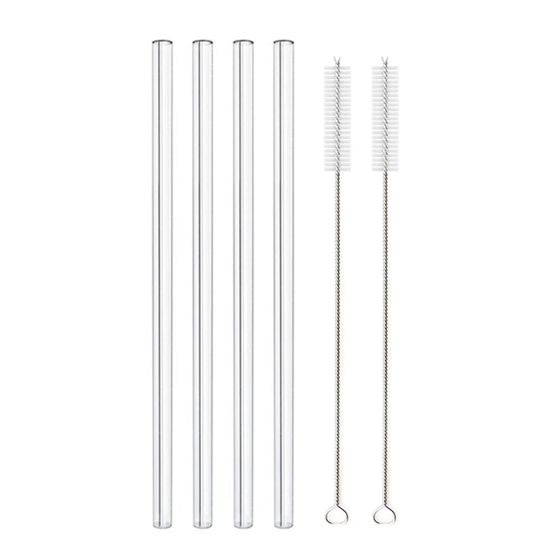 Clear Reusable Glass Straws