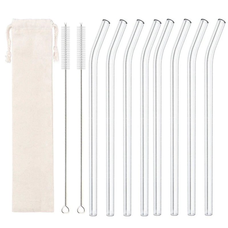 Clear Reusable Glass Straws