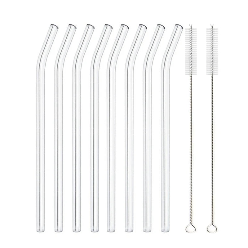 Clear Reusable Glass Straws