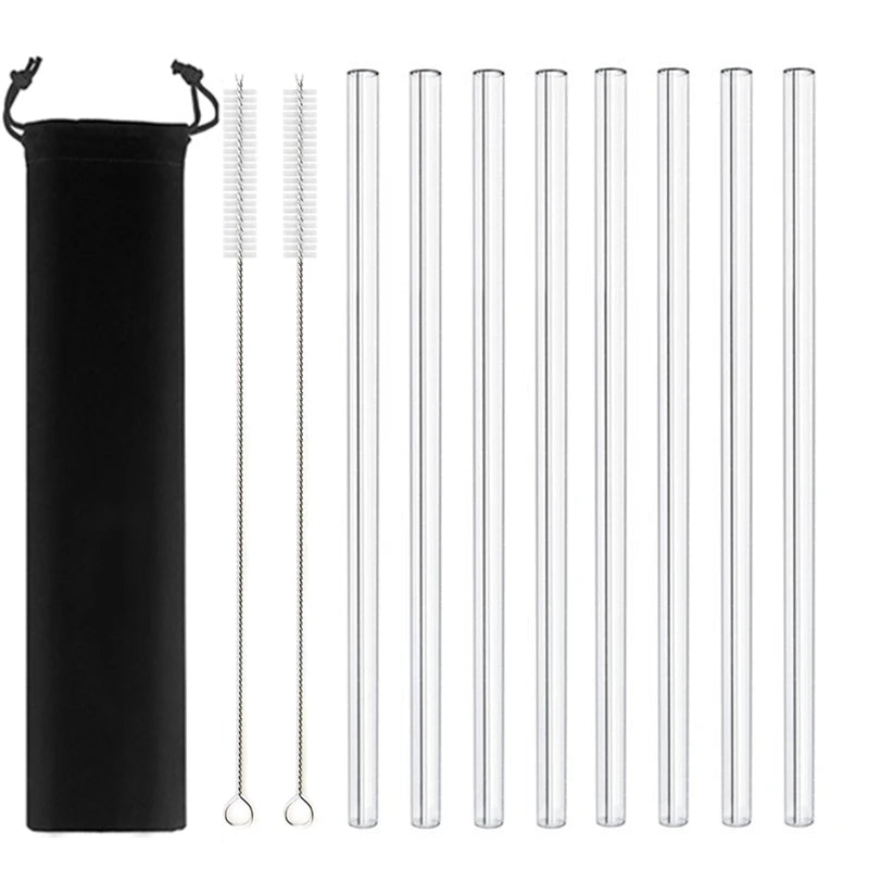 Clear Reusable Glass Straws