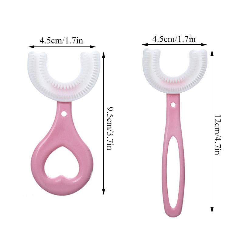 Toothbrush Children 360 Degree U-shaped Child Toothbrush Teethers Brush Silicone Kids Teeth Oral Care Cleaning