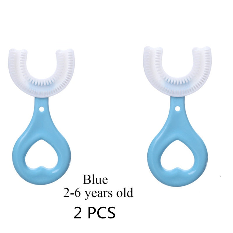 Toothbrush Children 360 Degree U-shaped Child Toothbrush Teethers Brush Silicone Kids Teeth Oral Care Cleaning