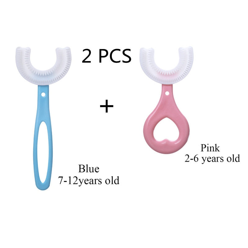 Toothbrush Children 360 Degree U-shaped Child Toothbrush Teethers Brush Silicone Kids Teeth Oral Care Cleaning