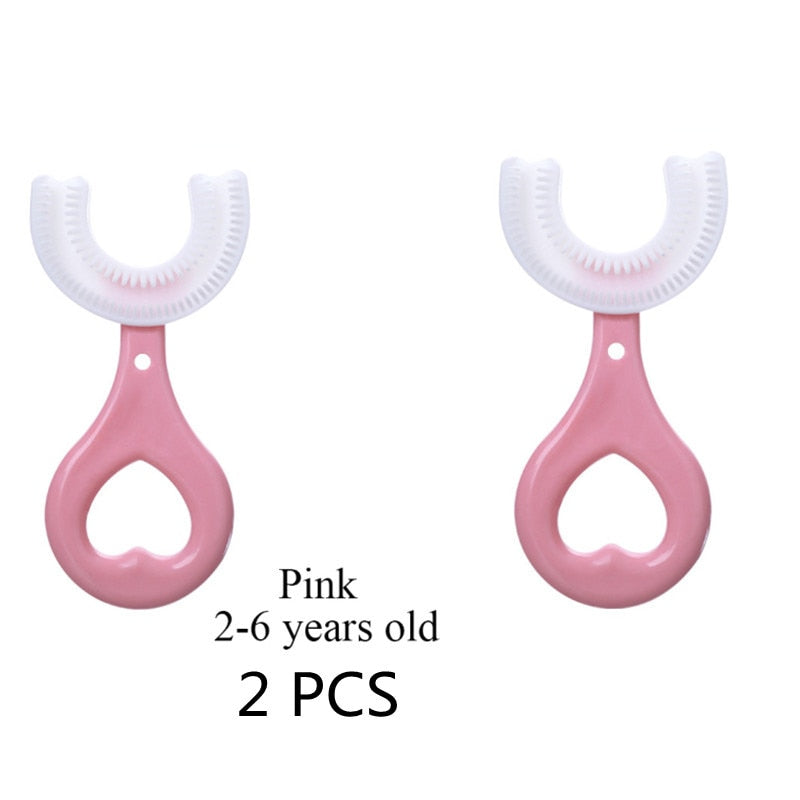 Toothbrush Children 360 Degree U-shaped Child Toothbrush Teethers Brush Silicone Kids Teeth Oral Care Cleaning