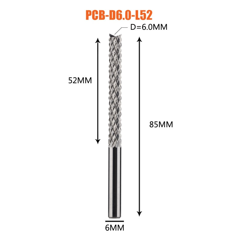 Solid Carbide Corn End mill Milling Cutter Bits D0.8, 1.0, 1.6, 1.8, 2.4, 3.1 PCB End Mill CNC Cutting Milling Tools