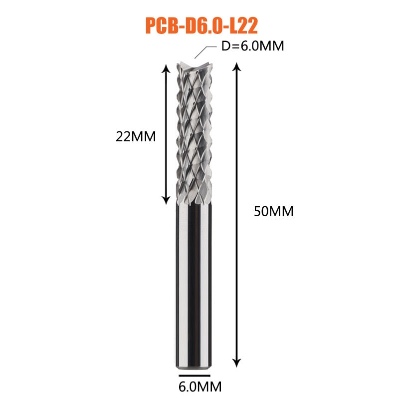 Solid Carbide Corn End mill Milling Cutter Bits D0.8, 1.0, 1.6, 1.8, 2.4, 3.1 PCB End Mill CNC Cutting Milling Tools