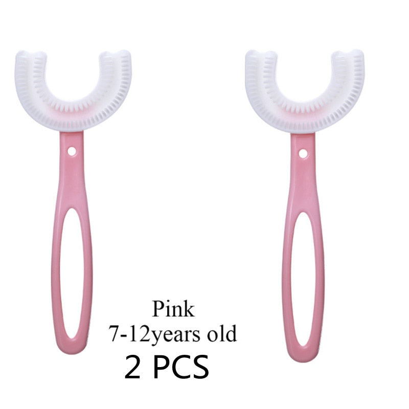 Toothbrush Children 360 Degree U-shaped Child Toothbrush Teethers Brush Silicone Kids Teeth Oral Care Cleaning