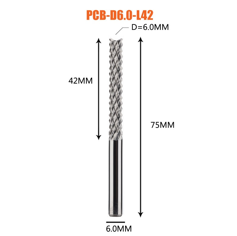 Solid Carbide Corn End mill Milling Cutter Bits D0.8, 1.0, 1.6, 1.8, 2.4, 3.1 PCB End Mill CNC Cutting Milling Tools