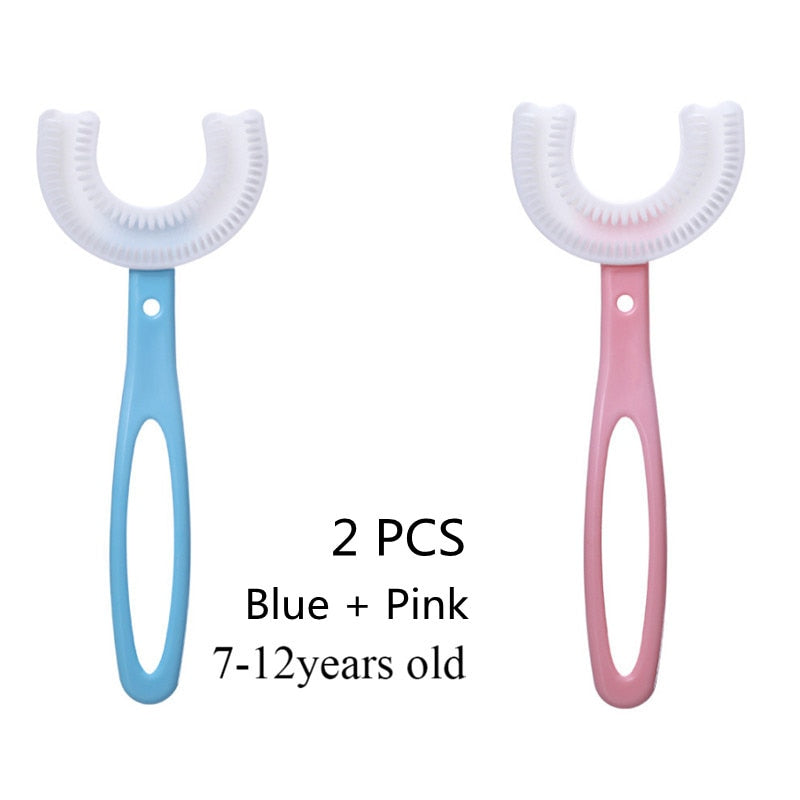 Toothbrush Children 360 Degree U-shaped Child Toothbrush Teethers Brush Silicone Kids Teeth Oral Care Cleaning