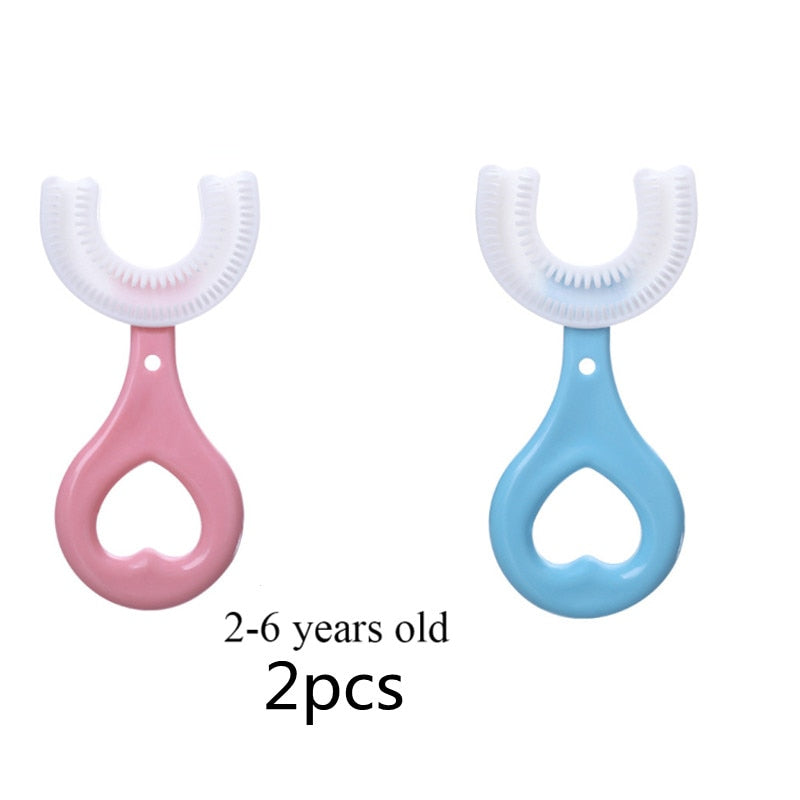 Toothbrush Children 360 Degree U-shaped Child Toothbrush Teethers Brush Silicone Kids Teeth Oral Care Cleaning