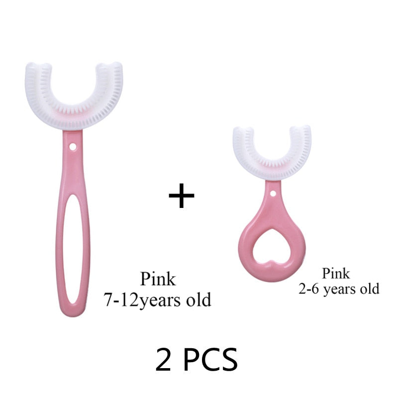 Toothbrush Children 360 Degree U-shaped Child Toothbrush Teethers Brush Silicone Kids Teeth Oral Care Cleaning