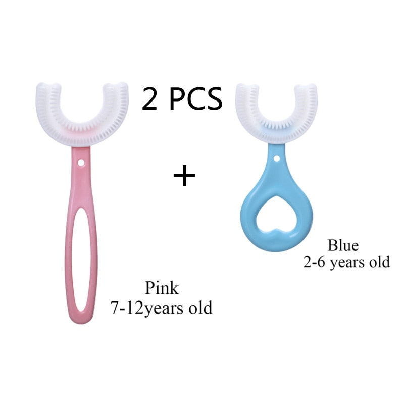 Toothbrush Children 360 Degree U-shaped Child Toothbrush Teethers Brush Silicone Kids Teeth Oral Care Cleaning