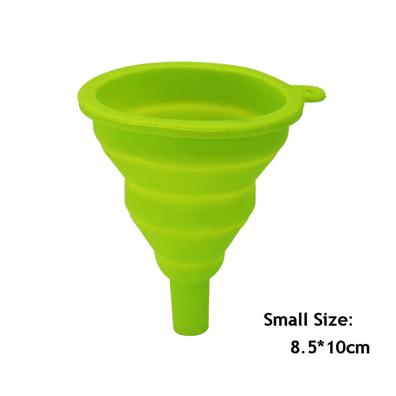 Silicone Folding Telescopic Long Neck Funnel Creative Household Liquid Dispensing Mini Funnel Kitchen Tools