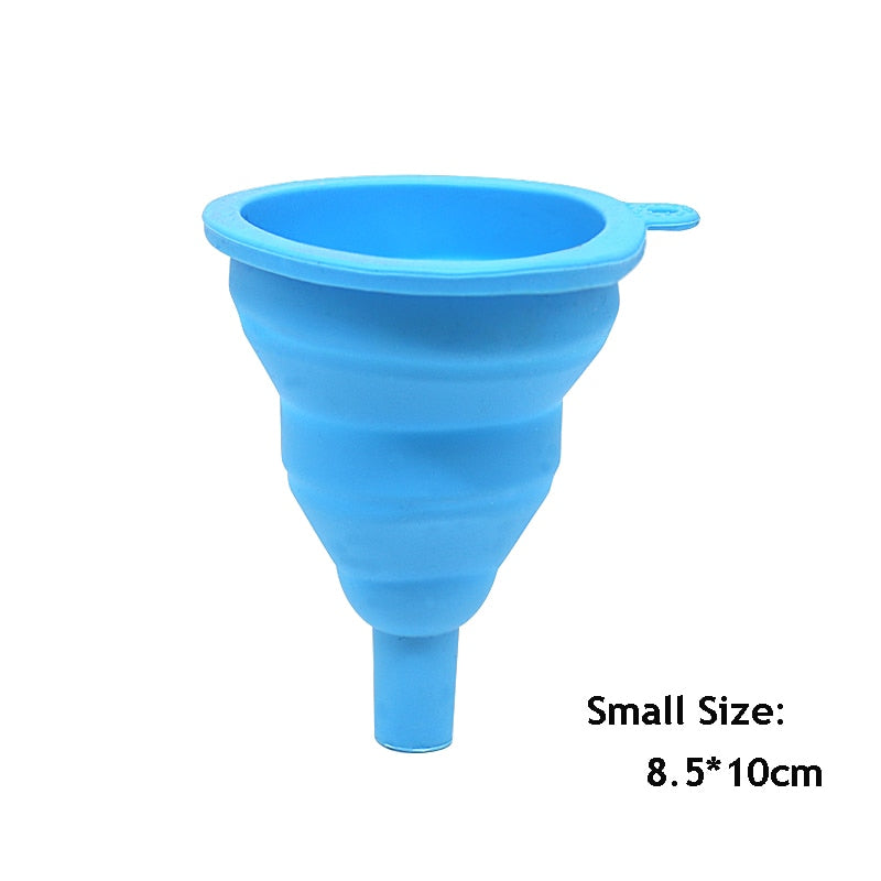 Silicone Folding Telescopic Long Neck Funnel Creative Household Liquid Dispensing Mini Funnel Kitchen Tools