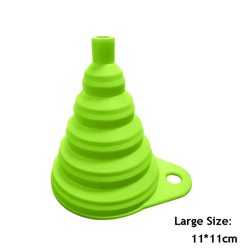 Silicone Folding Telescopic Long Neck Funnel Creative Household Liquid Dispensing Mini Funnel Kitchen Tools