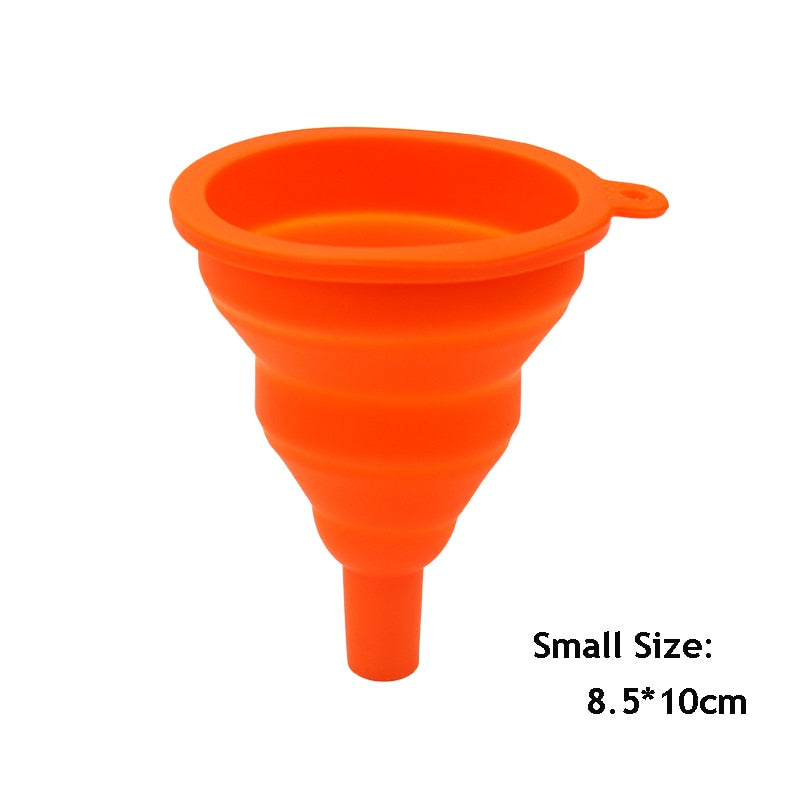 Silicone Folding Telescopic Long Neck Funnel Creative Household Liquid Dispensing Mini Funnel Kitchen Tools