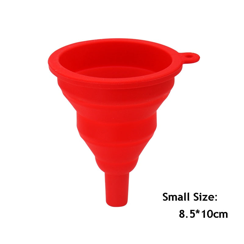 Silicone Folding Telescopic Long Neck Funnel Creative Household Liquid Dispensing Mini Funnel Kitchen Tools